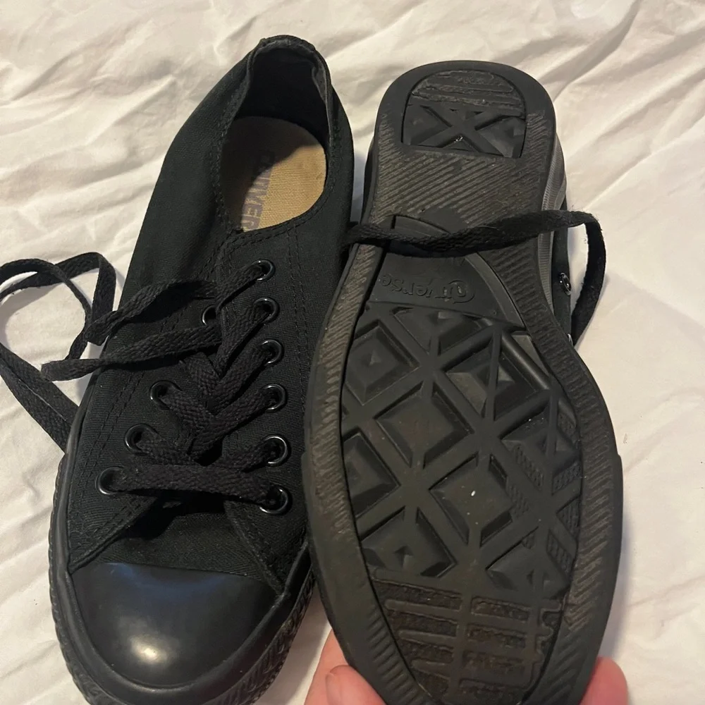 Converse Black Canvas Low Top Sneakers - Picture 2 of 2